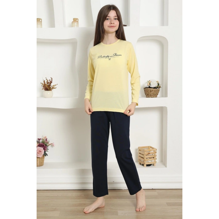 Moda Çizgi Kız Çocuk Penye Pijama Takım 20422