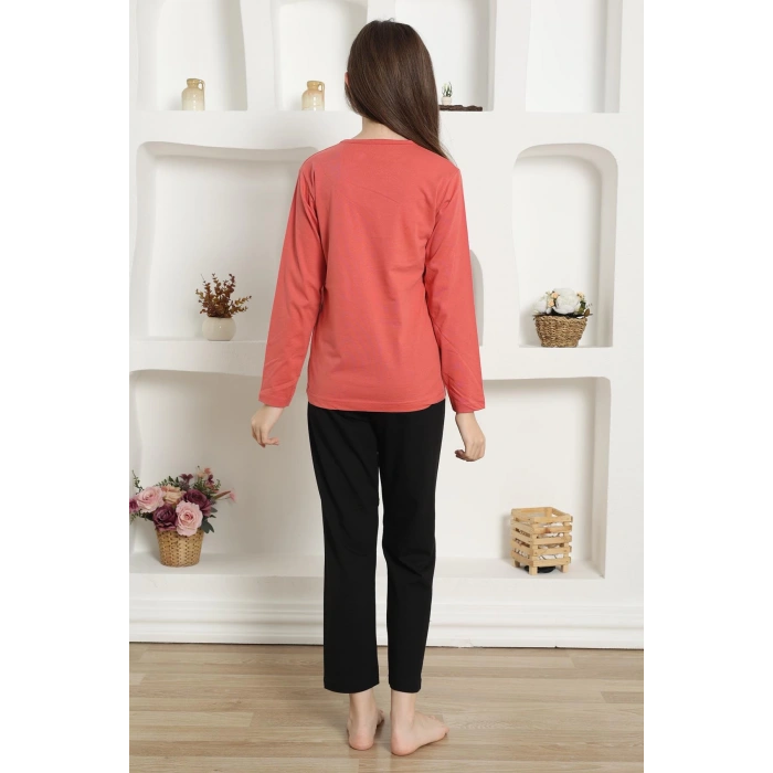 Moda Çizgi Kız Çocuk Penye Pijama Takım 20423