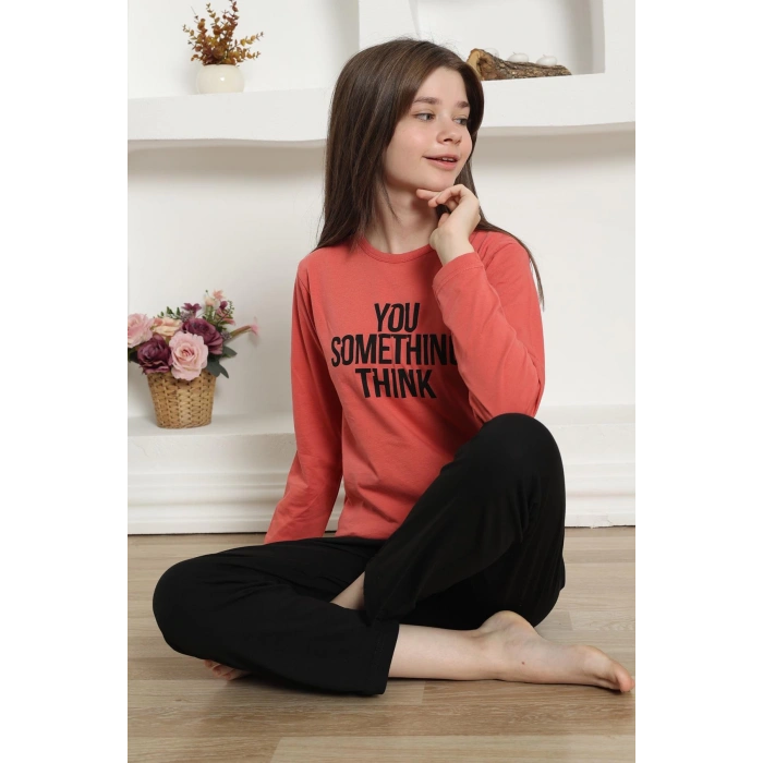 Moda Çizgi Kız Çocuk Penye Pijama Takım 20423