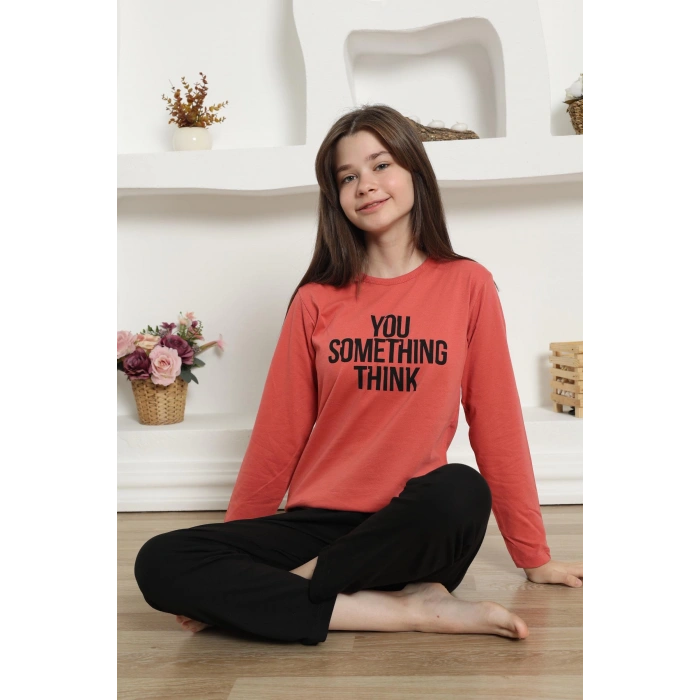 Moda Çizgi Kız Çocuk Penye Pijama Takım 20423