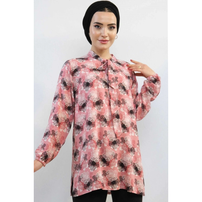 Moda Çizgi Kravatlı Bluz MC5172