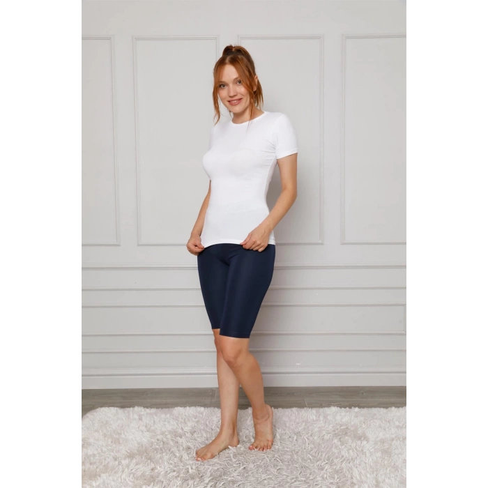 moda çizgi Microfiber Diz Üstü Tayt 5869