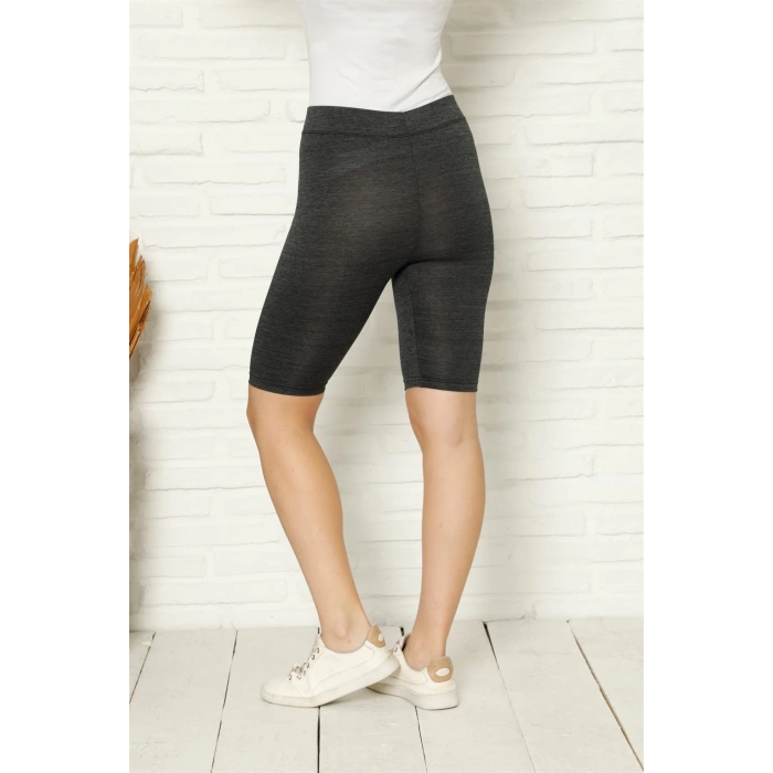 Moda Çizgi Penye Likralı Diz Üstü Tayt 5887