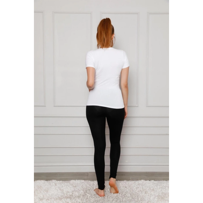 Moda Çizgi Penye Likralı Tayt 5874P