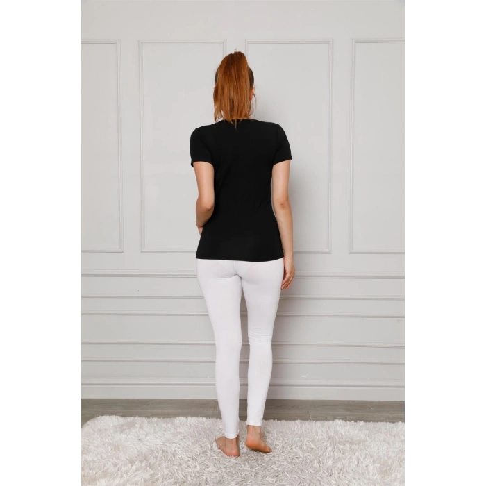 Moda Çizgi Penye Likralı Tayt 5877P