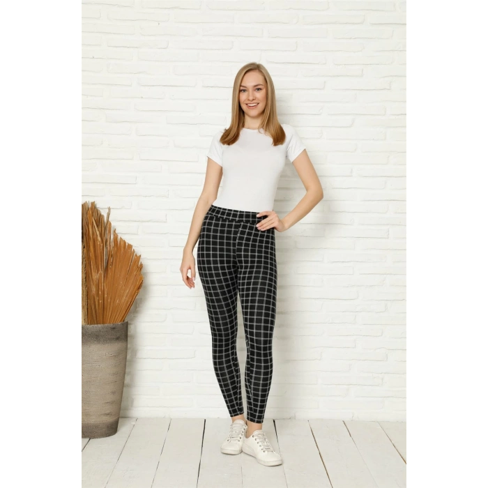 Moda Çizgi Penye Likralı Tayt 5878