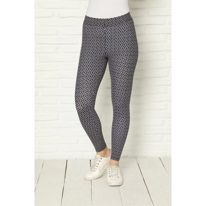Moda Çizgi Penye Likralı Tayt 5884