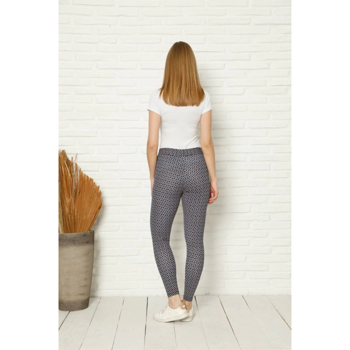 Moda Çizgi Penye Likralı Tayt 5884