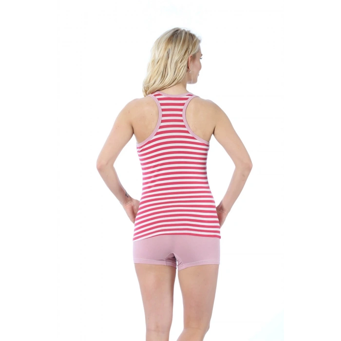 Moda Çizgi Şortlu Pijama Takım