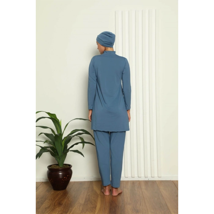 Moda Çizgi Tam Tesettür Likralı Mayo 31050