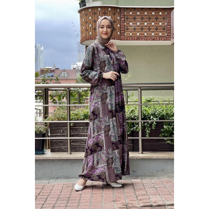 Moda Çizgi Tesettür Elbise