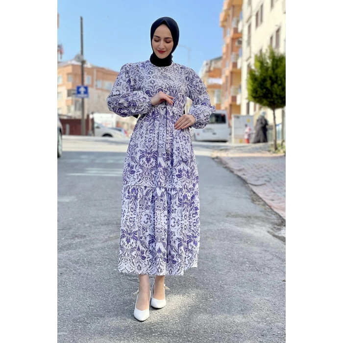 Moda Çizgi Tesettür Elbise