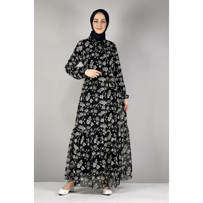 Moda Çizgi Tesettür Elbise