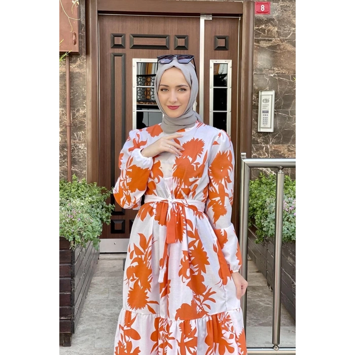 Moda Çizgi Tesettür Elbise