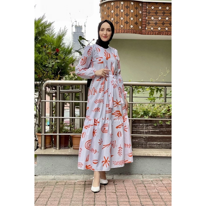 Moda Çizgi Tesettür Elbise