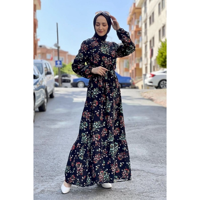 Moda Çizgi Tesettür Elbise