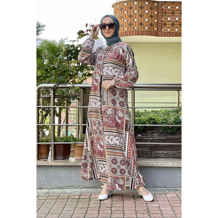 Moda Çizgi Tesettür Elbise