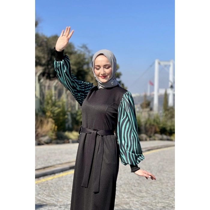 Moda Çizgi Tesettür Elbise