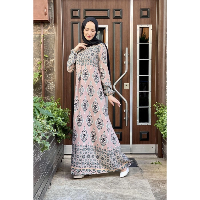 Moda Çizgi Tesettür Elbise