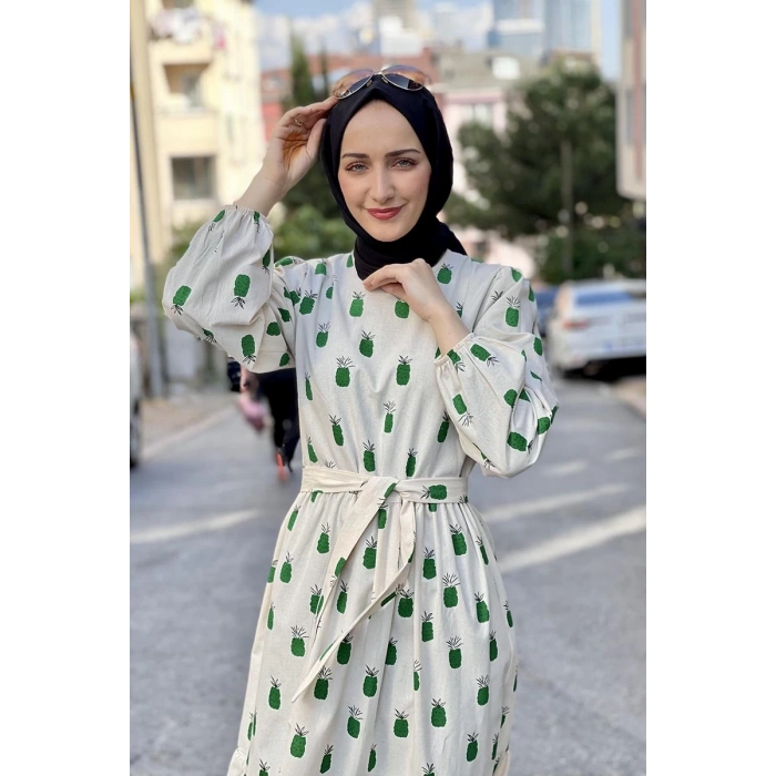 Moda Çizgi Tesettür Elbise