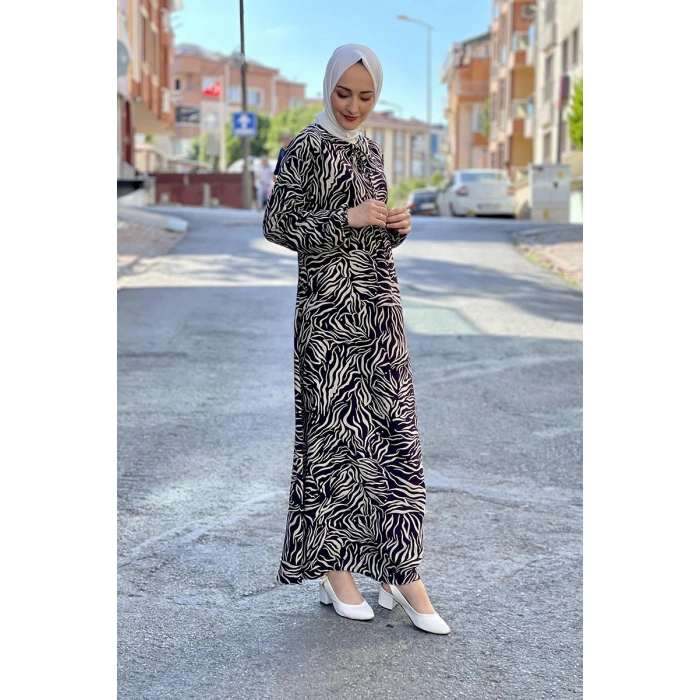 Moda Çizgi Tesettür Elbise