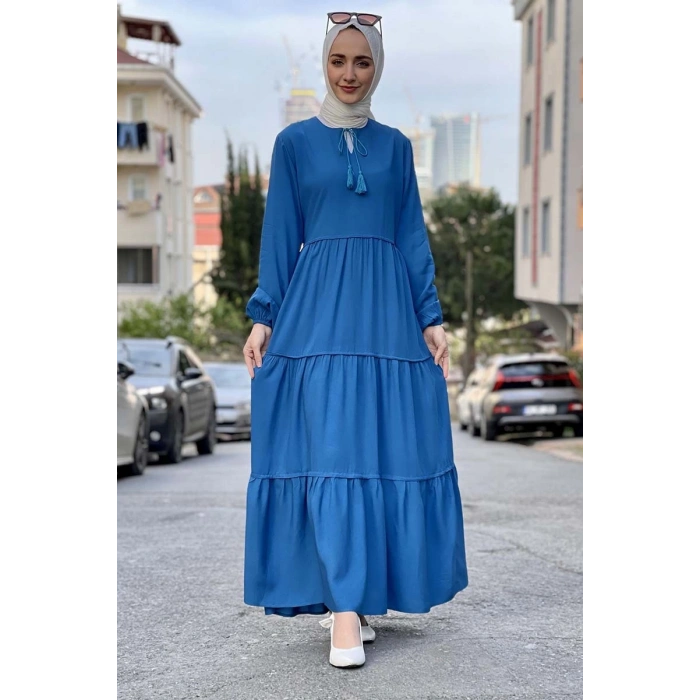 Moda Çizgi Tesettür Elbise