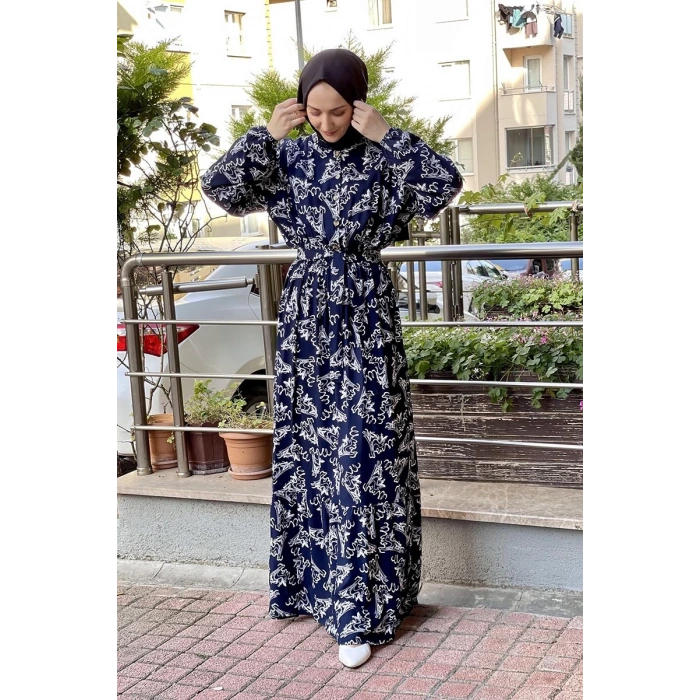 Moda Çizgi Tesettür Elbise