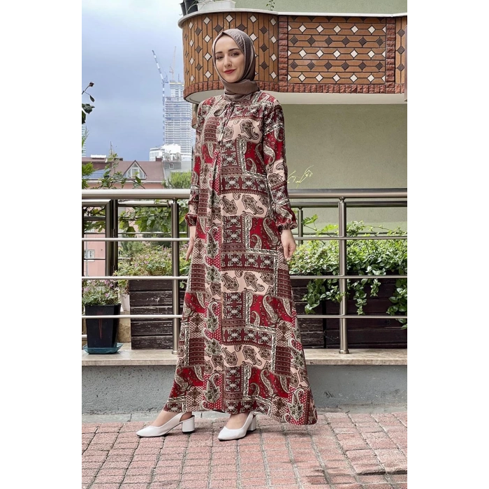 Moda Çizgi Tesettür Elbise