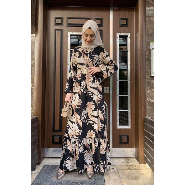 Moda Çizgi Tesettür Elbise