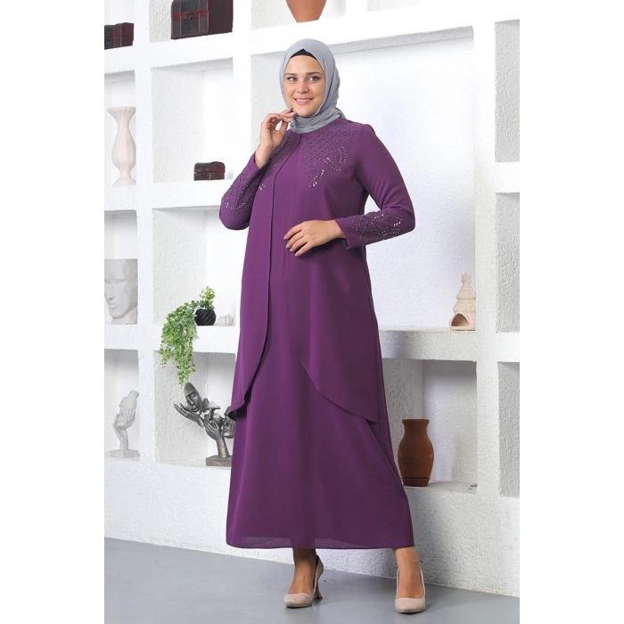 Moda Çizgi Tesettür Elbise