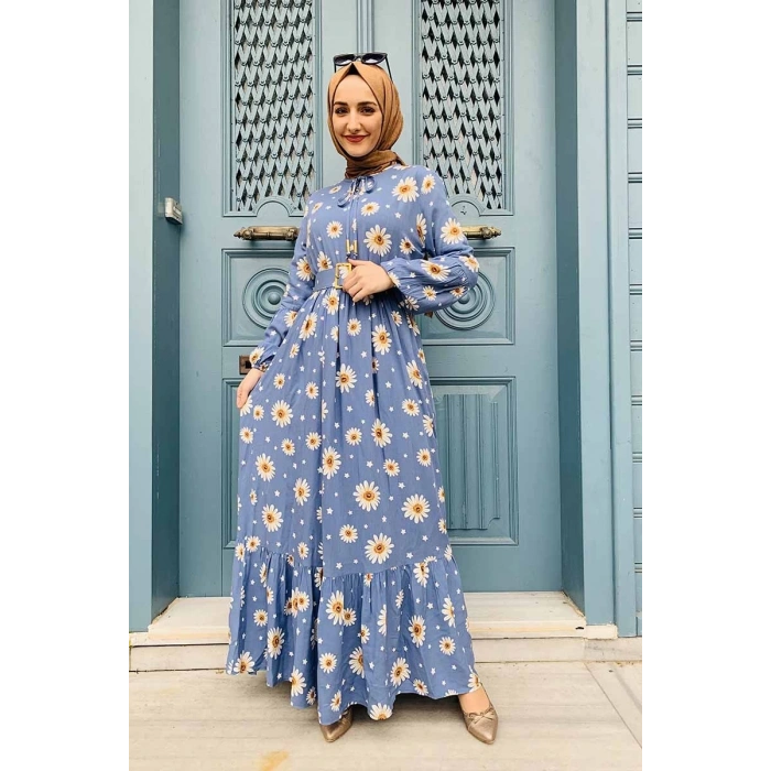 Moda Çizgi Tesettür Elbise