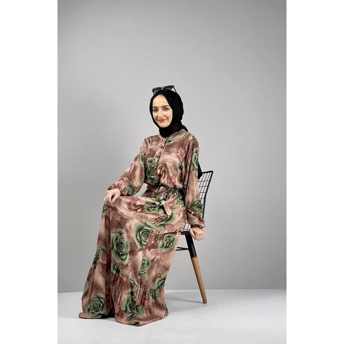 Moda Çizgi Tesettür Elbise