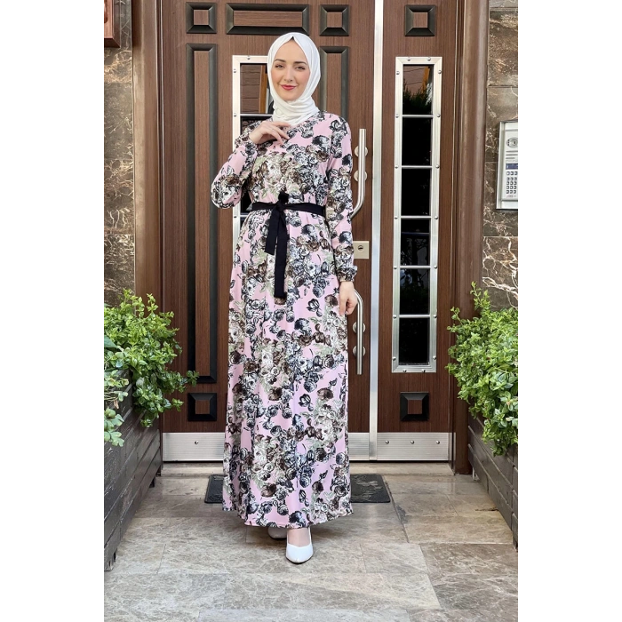 Moda Çizgi Tesettür Elbise