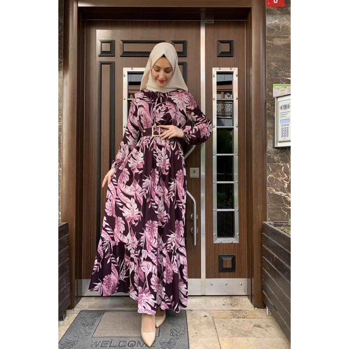 Moda Çizgi Tesettür Elbise