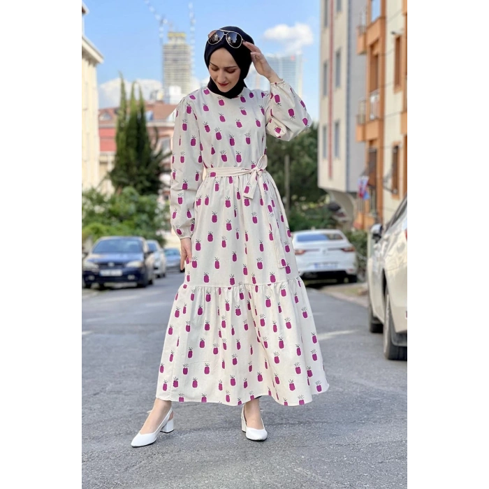 Moda Çizgi Tesettür Elbise