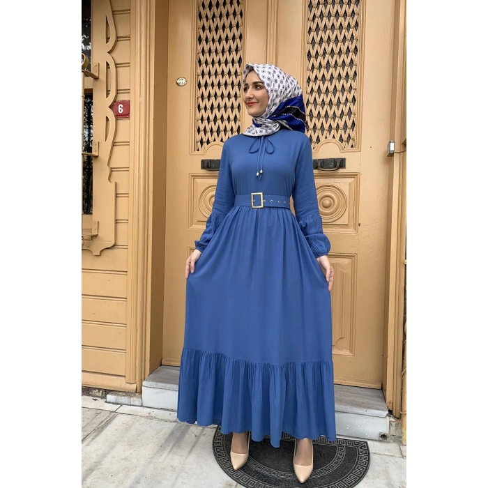 Moda Çizgi Tesettür Elbise