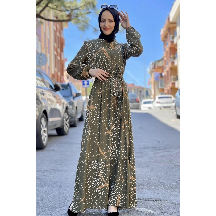 Moda Çizgi Tesettür Elbise