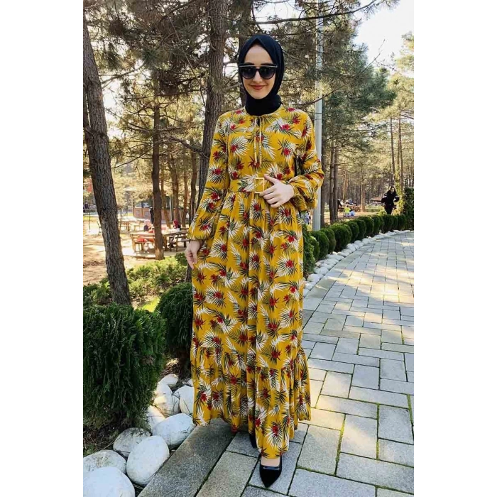 Moda Çizgi Tesettür Elbise