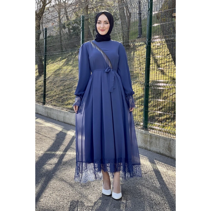 Moda Çizgi Tesettür Elbise