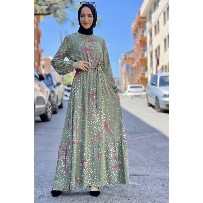 Moda Çizgi Tesettür Elbise