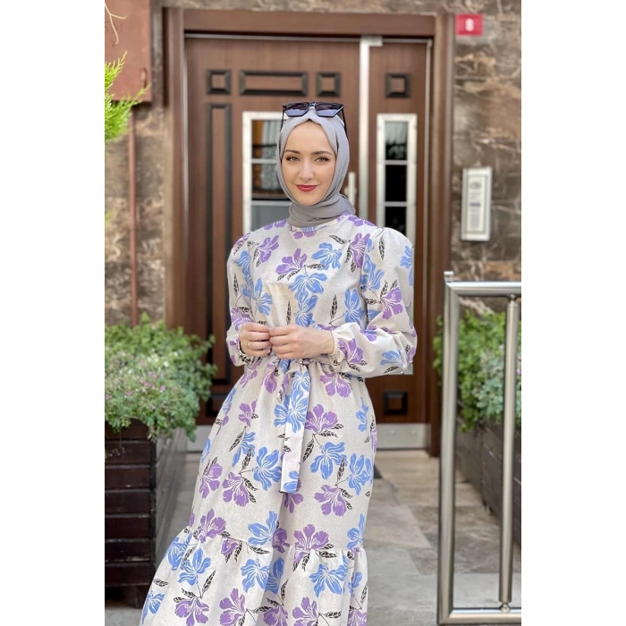 Moda Çizgi Tesettür Elbise