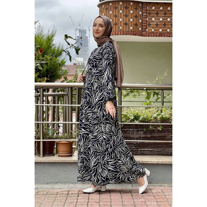 Moda Çizgi Tesettür Elbise
