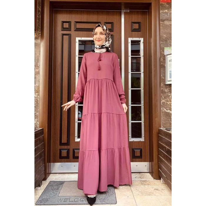 Moda Çizgi Tesettür Elbise