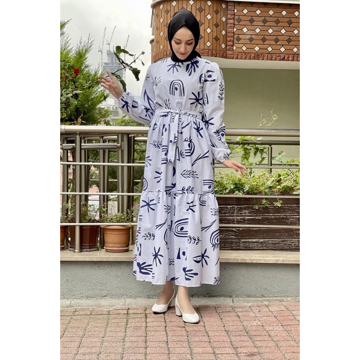 Moda Çizgi Tesettür Elbise