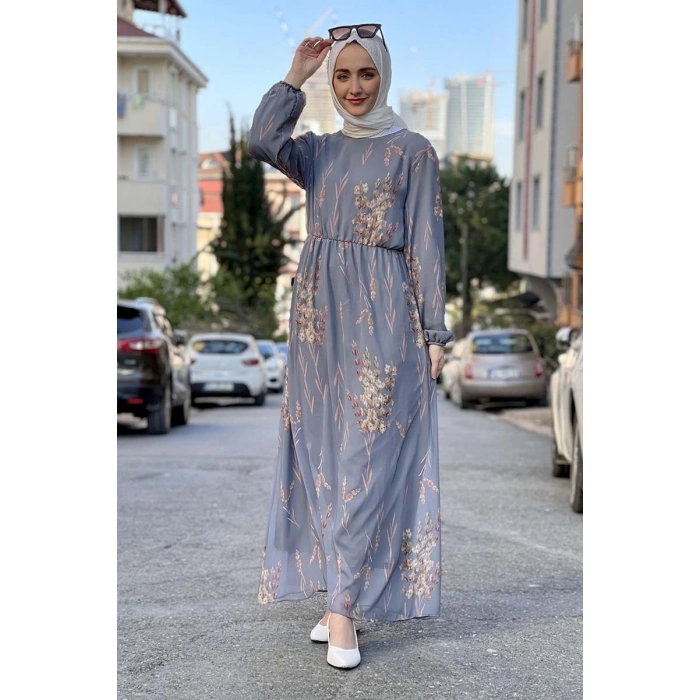 Moda Çizgi Tesettür Elbise
