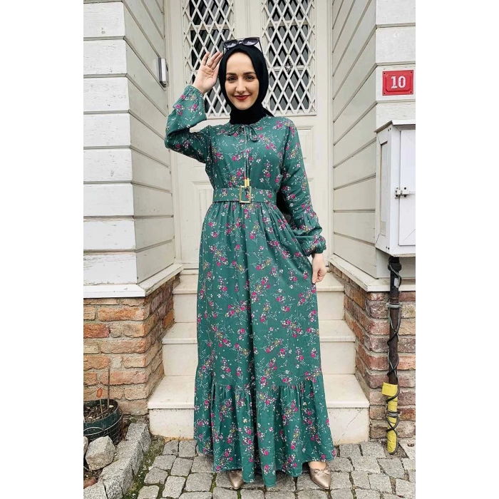 Moda Çizgi Tesettür Elbise