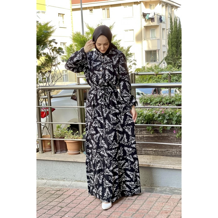 Moda Çizgi Tesettür Elbise