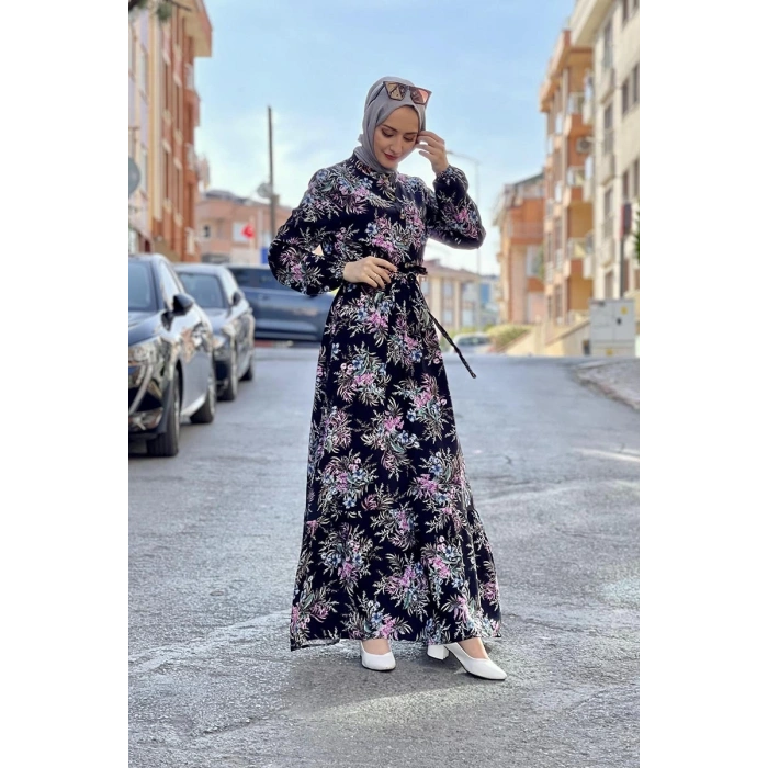 Moda Çizgi Tesettür Elbise