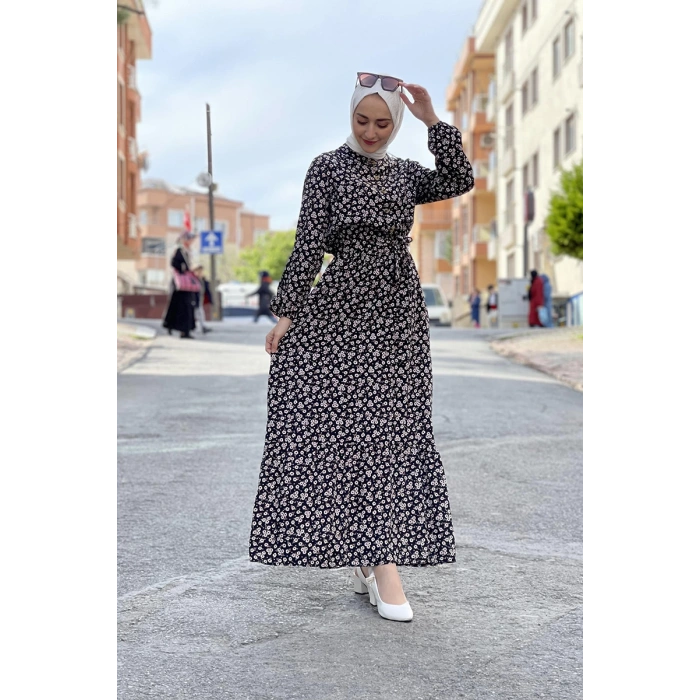 Moda Çizgi Tesettür Elbise