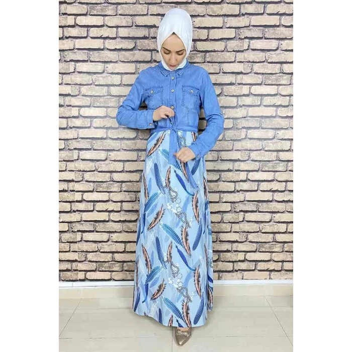 Moda Çizgi Tesettür Elbise